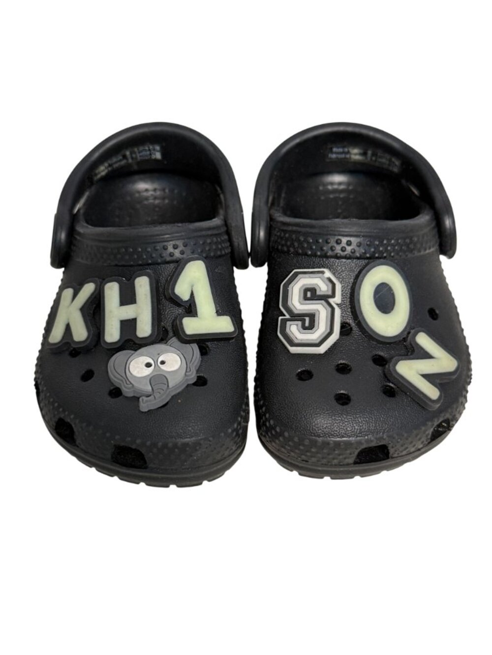 Crocs Toddler Classic Black with Charms Size C4 - Picture 2 of 5